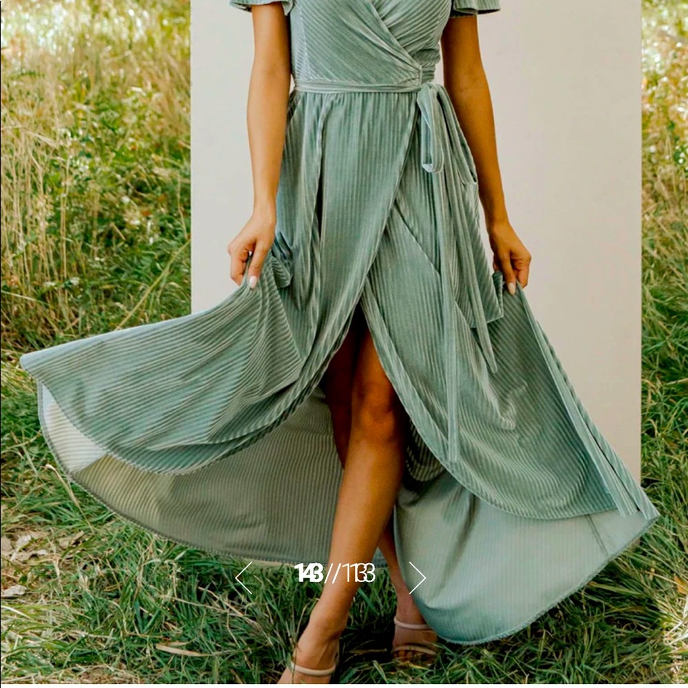 NWT - Baltic Born: Andi Ribbed Velvet Wrap Dress